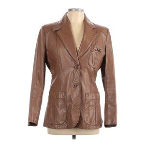 aigner leather coat